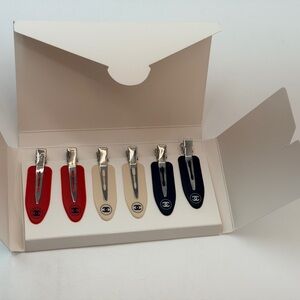 CHANEL Beaute Hair Clip Set | Red, White, Black | Luxury Gifts for Less